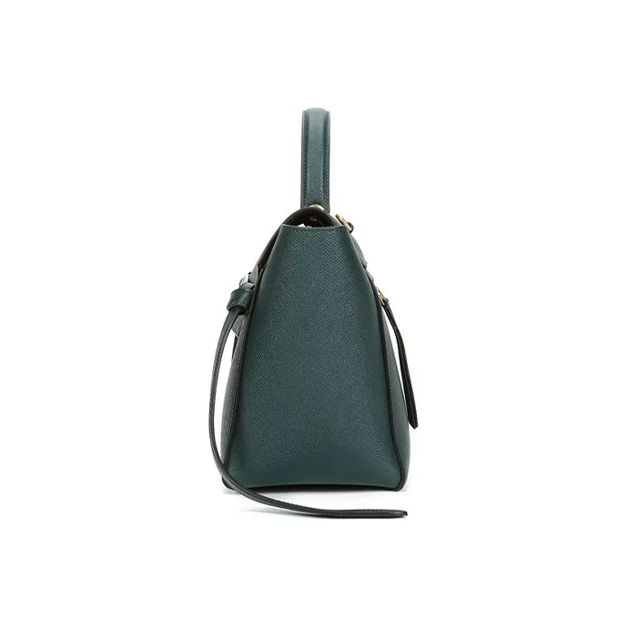 CELINE Belt Grained Calfskin Catfish Bag Crossbody Bag Shoulder Bag Handbag Micro Women's Candy Color Amazon Green-2