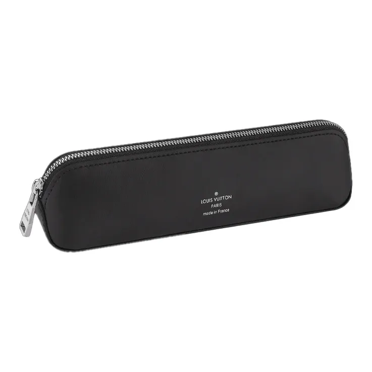 LOUIS VUITTON Canvas Pen Pouch Clutch Unisex Black Gray Color-2