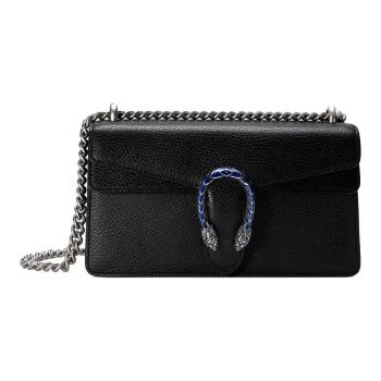 GUCCI Leather Crossbody Bag, Shoulder Bag Women's Black