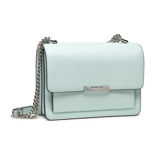 MICHAEL KORS Jade Leather Shoulder Bag Crossbody Bag Mini Womens Orange White