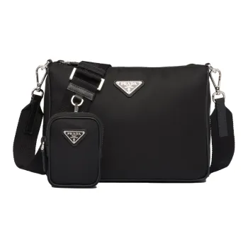 PRADA Hobo Nylon 3 in 1 Messenger Bag Briefcase Shoulder Bag Crossbody Bag Men's Black