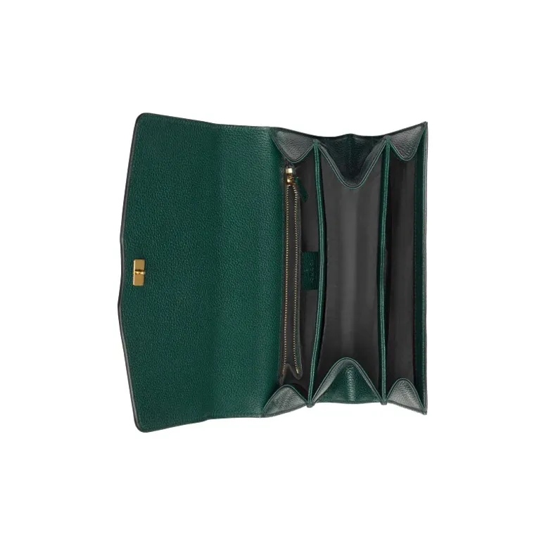GUCCI Zumi Grained Leather Shoulder Bag Crossbody Bag Small Size Women's Dark Green-5