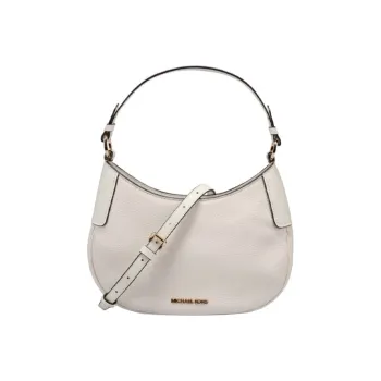 MICHAEL KORS MICHAEL KORS Handbag Collection Lillian Leather Crescent Moon Shoulder Bag Handbag Women's White
