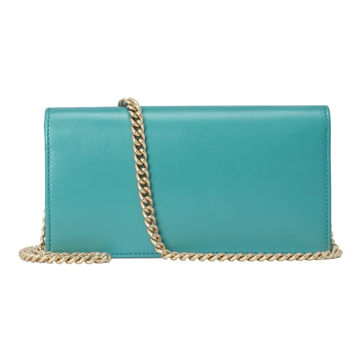 GUCCI Horsebit 1955 Leather WOC Small Crossbody Bag Shoulder Bag Crossbody Bag Small Size Women's Light Blue-2