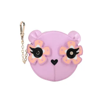 Furla Charm Leather Coin Purse Small Size Women's Purple