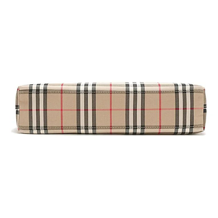 Burberry Vintage Fabric Tote Bag Shopping Bag Shoulder Bag Crossbody Bag Handbag Men's Archive Beige-4