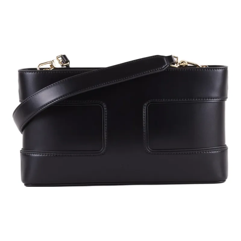 Elisabetta Franchi Leather Clutches Shoulder Bag Crossbody Bag Women's Black-1