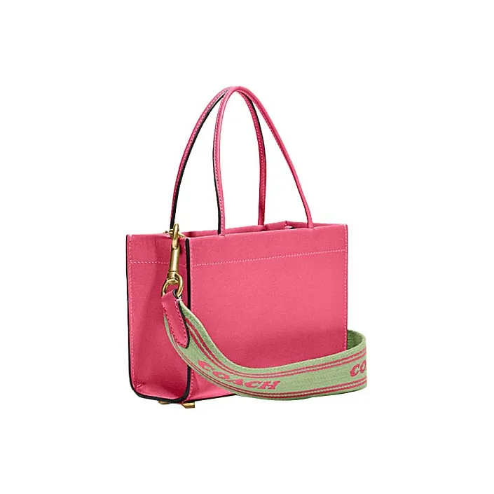 COACH Cashin Leather Tote Bag, Shopping Bag, Handbag, Crossbody Bag Trumpets Women's Pink-2