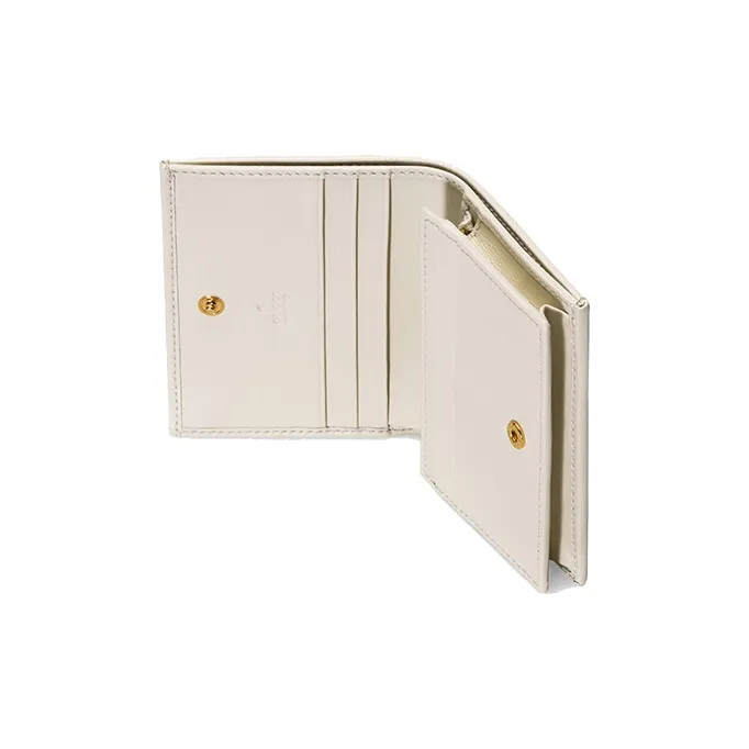 GUCCI Horsebit 1955 Leather Double-Fold Wallet Card Holder Women's White-4