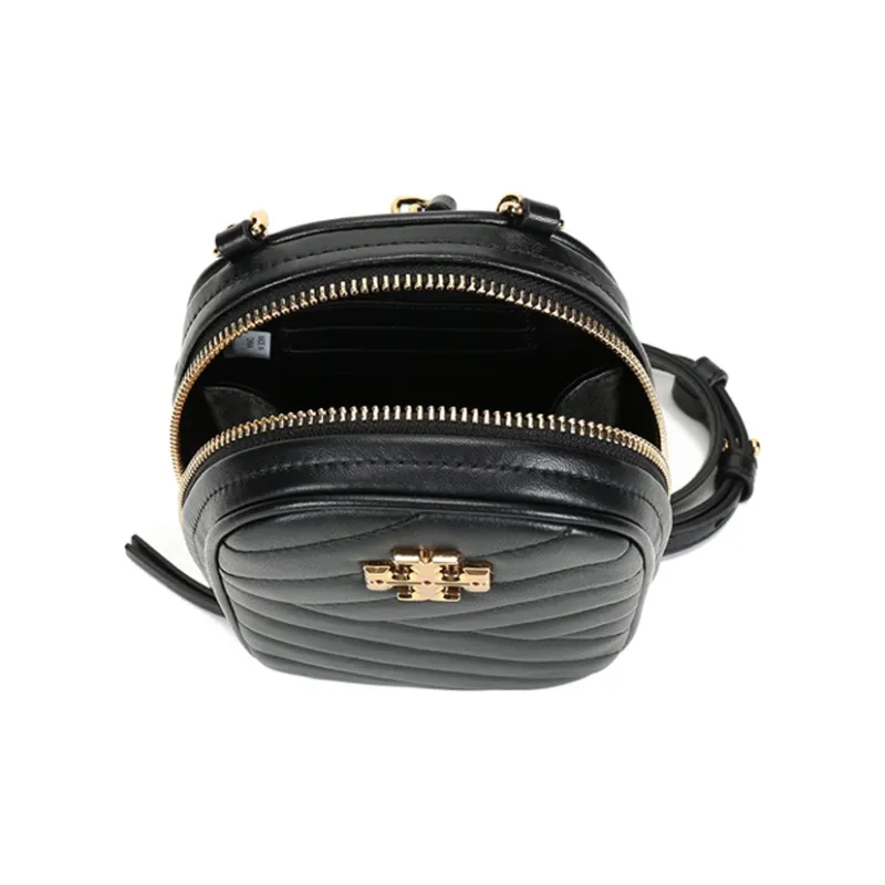 TORY BURCH Sheepskin One Shoulder Crossbody Cell Phone Pouch Trumpets Women's Black-4