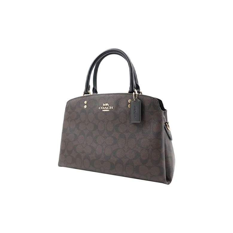 COACH Lillie PVC Shoulder Bag Crossbody Bag Handbag Regular Women's Dark Brown-1