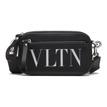 Valentino VLTN Cow Leather Crossbody Bag, Fanny Pack Trumpets Men's Black