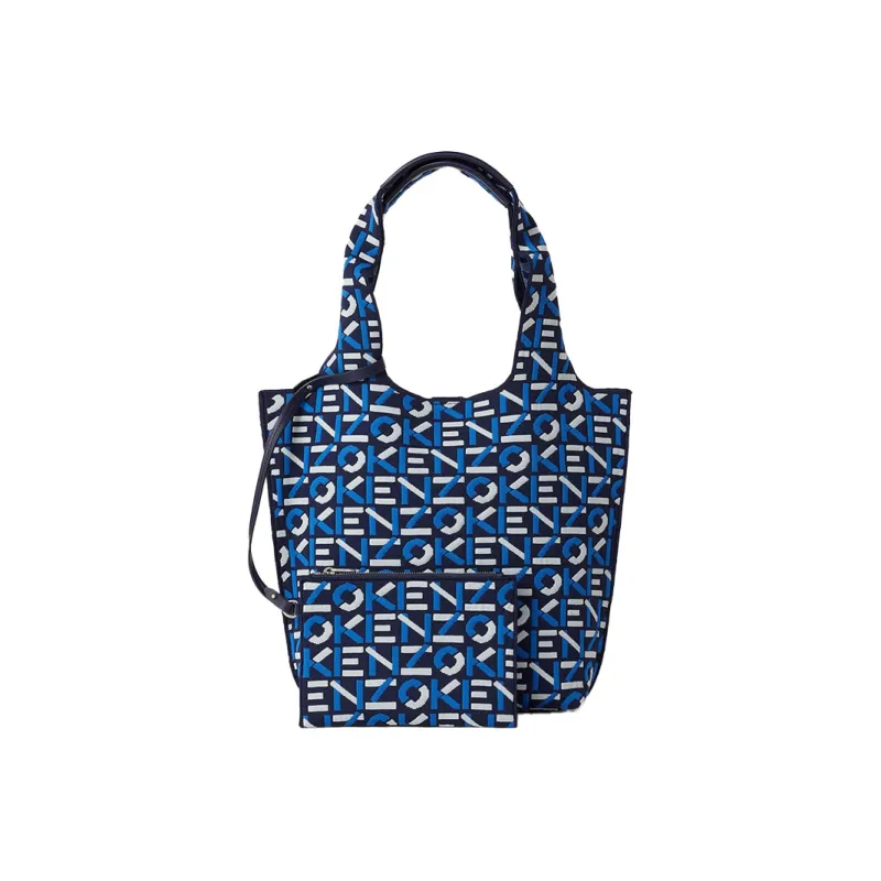 KENZO Letter Logo Polyester Tote Bag Shopping Bag Handbag Women's Blue-0