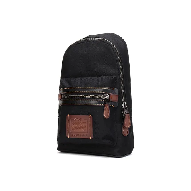 COACH Academy Fabric One Shoulder Backpack Crossbody Bag Men's Black-1