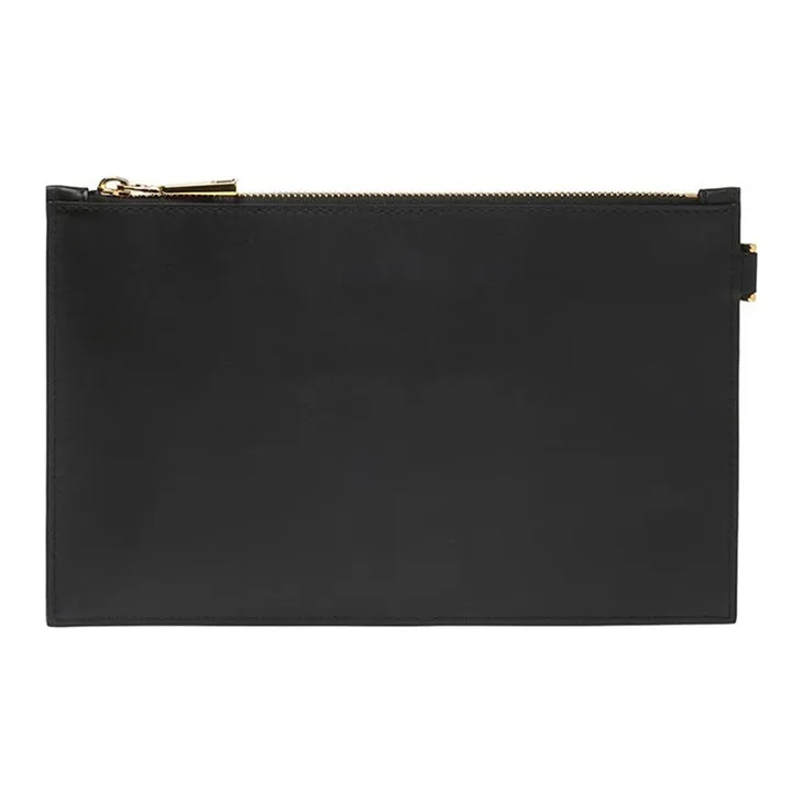 VERSACE Leather Coin Purse Commute Clutch Trumpets Men's Black-2