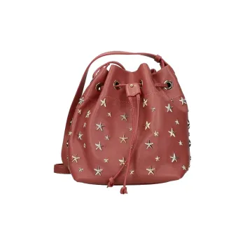 Jimmy Choo Leather Shoulder Bag Crossbody Bag Women's Pink