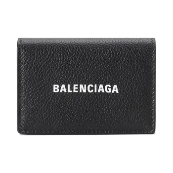 Balenciaga Cash Cow Leather Wallet Mini Men's Black/White