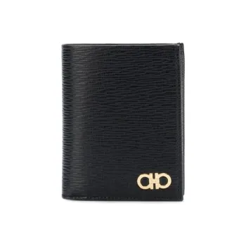 FERRAGAMO Calfskin Coin Purse Men's Black