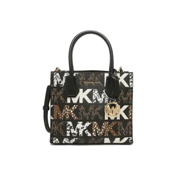 MICHAEL KORS Mercer PVC Trunk Bag Shoulder Bag Handbag Medium Size Women's Black