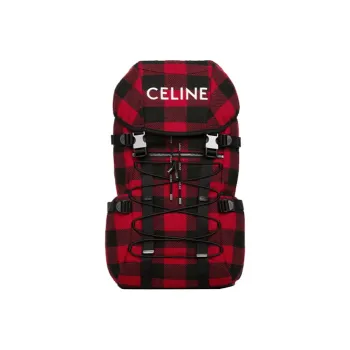 CELINE Fabric Backpack Men's Red/Black