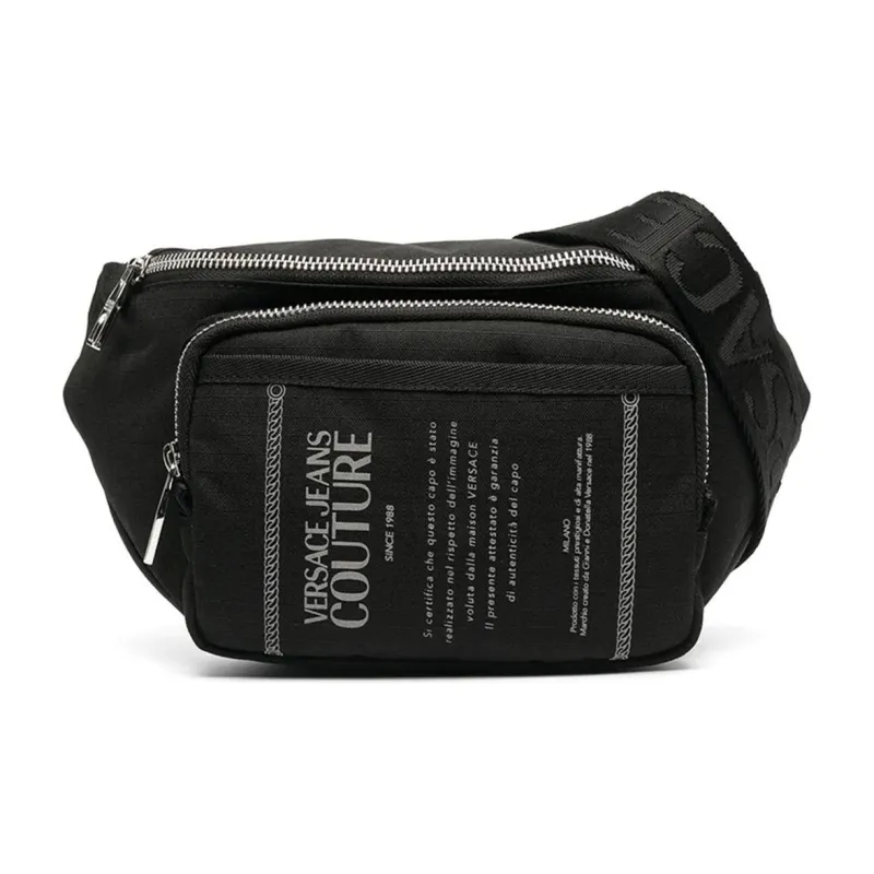 VERSACE JEANS COUTURE Polyamide Sling Bag Men's Black-0