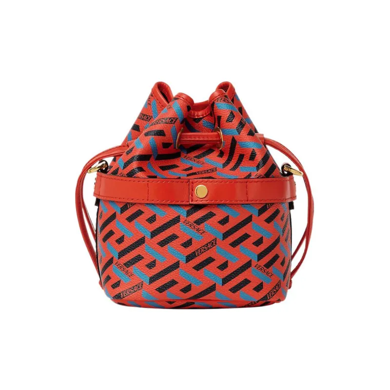 FANSIZHE Polyurethane Bucket Bags Crossbody Bag, Shoulder Bag Medium Size Women's Red-1