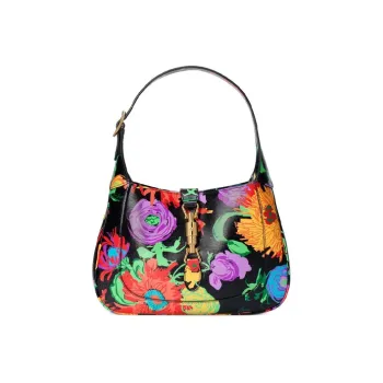 GUCCI Jackie 1961 Leather Crescent Shoulder Bag Shoulder Bag Small Size Women's Black