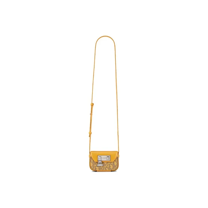 DIOR Lock Smooth Cow Leather Clutch, Shoulder Bag, Crossbody Bag Mini Men's Gold-4