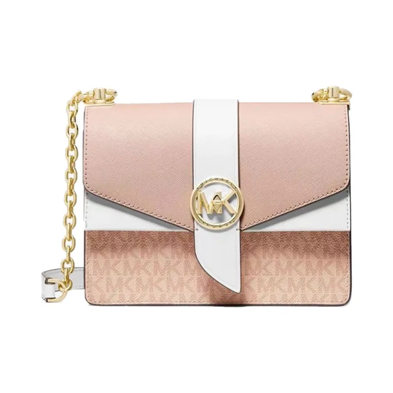 MICHAEL KORS Greenwich Leather Envelope Bag, Shoulder Bag Trumpets Women's Ballet Pink-0