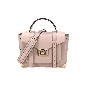 MICHAEL KORS Manhattan Cow Leather Patchwork Satchel Bag Messenger Bag Handbag Shoulder Bag Medium Size Women's Pink