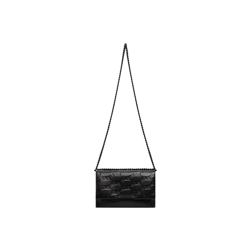 Balenciaga Women's Triplet Medium Bag Bb Monogram Black-2