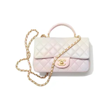 CHANEL Classic Flap CF Lambskin Shoulder Bag, Crossbody Bag, Handbag Mini Women's Light Pink