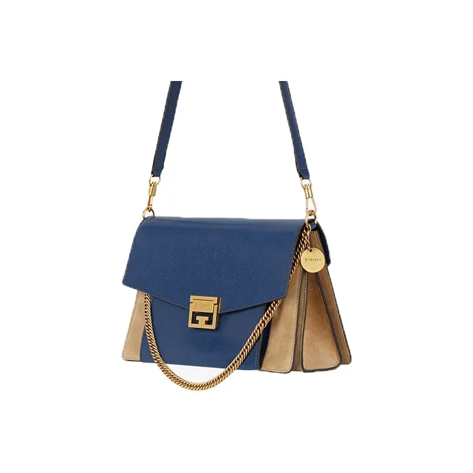 Givenchy Shoulder Strap Shoulder Bag Medium Size Women's Blue/Camel-3
