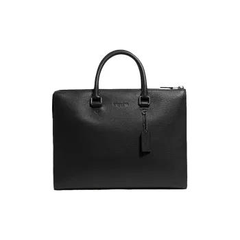 COACH Gotham Leather Briefcase, Shoulder Bag, Crossbody Bag, Handbag Large Size Men's Black