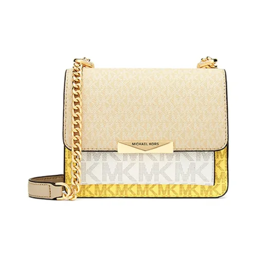 MICHAEL KORS Jade Leather Shoulder Bag Crossbody Bag Mini Women's Orange White