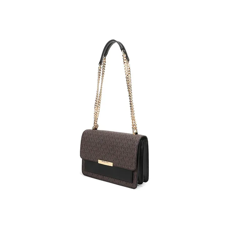 MICHAEL KORS MICHAEL KORS Handbag Collection Jade Leather Portable Crossbody Bag Shoulder Bag Women's Brown Black-1