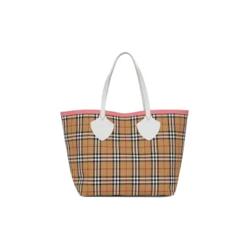 Burberry Cow Leather Tote Bag Shopping Bag Shoulder Bag Handbag Women's Classic Yellow