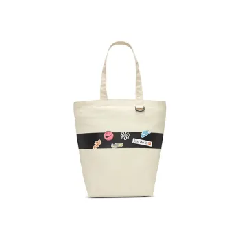 Nike Heritage Cotton Tote Bag Shopping Bag Handbag Regular Unisex Natural White/Light Electric Blue