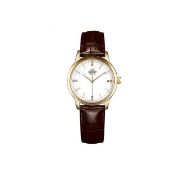 ORIENT Mechanical Movement Cowhide Strap Watch 32mm Women's Watch Gold Dial RA-NB0104S