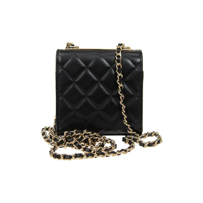 CHANEL Trendy Cc Sheepskin Shoulder Bag, Crossbody Bag Mini Women's Black-2