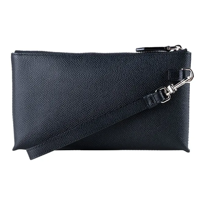 BALLY Cow Leather Clutch Regular Men's Black-3