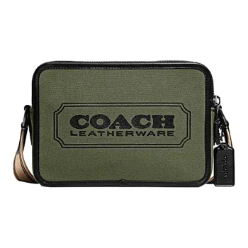 COACH Charter Cow Leather Crossbody Bags Shoulder Bags Women's Green & Ecru