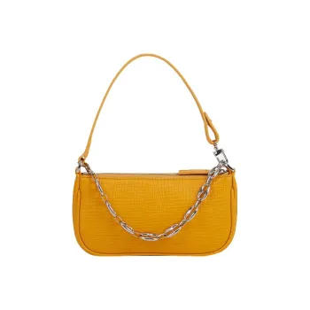 By Far Mini Rachel Lizard skin Effect Shoulder Bag