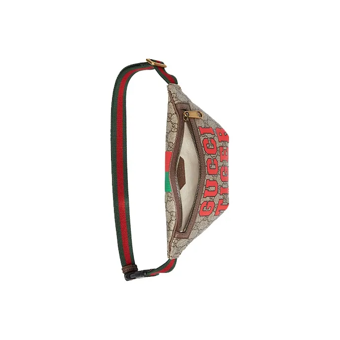 GUCCI Canvas Sling Bag Fanny Pack Regular Men's Ebony/Brown-4