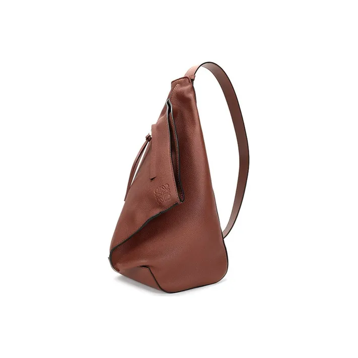 LOEWE Anton Cow Leather Crossbody Bag Shoulder Bag Small Size Men's Cognac-1