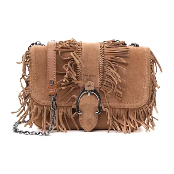 LONGCHAMP Amazone Leather Crossbody Bag Shoulder Bag Women's Beige