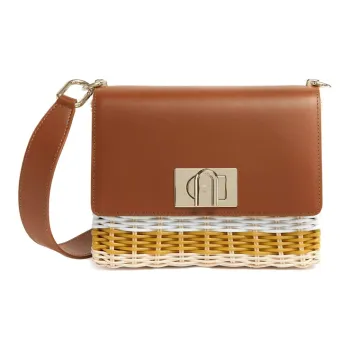 Furla 1927 Collection Calfskin Shoulder Bag, Crossbody Bag Women's Brown