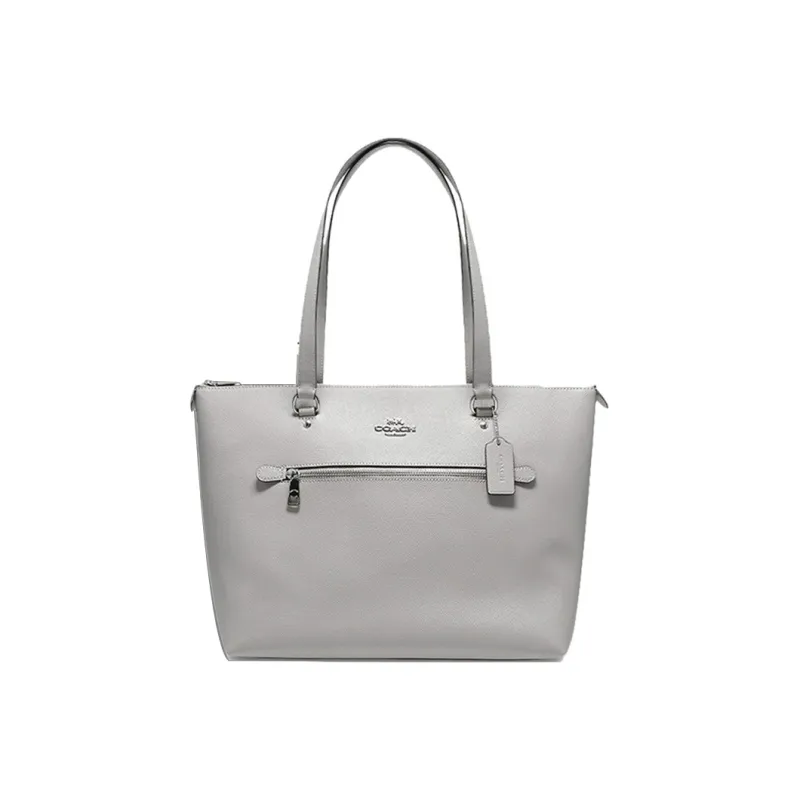 COACH Gallery Leather Tote Bag Shopping Bag Women's Gray-0