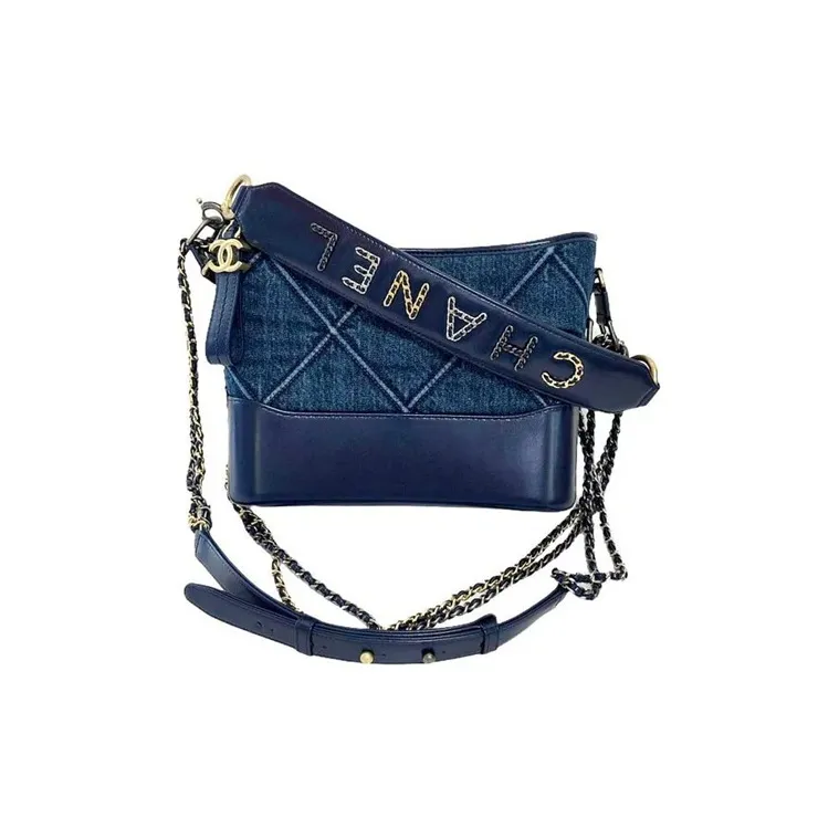CHANEL Gabrielle Denim Hobo Bag, Handbag, Shoulder Bag, Crossbody Bag Medium Size Women's Blue-1