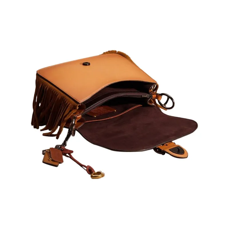 COACH Beat Glove Leather Handbag Shoulder Bag Crossbody Bag Medium Size Women's Brown-2